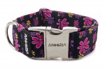 Collar Simply Flowers with metal buckle