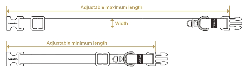 Adjustable length of collars