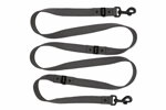 Double leash - black hardware