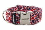 Collar Union Jack with metal buckle