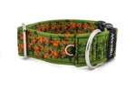 Collar Stars on Green - Detail of D-ring