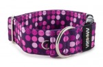 Collar Violet Dots - Detail of D-ring