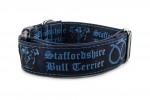 Collar Staffordshire Bull Terrier Blue - Detail of the pattern