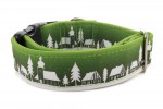 Collar Winter Village Green - Detail of the pattern