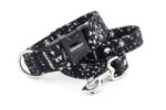 Collar Black Intense with a leash