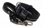 Collar Reflex Black I with a leash