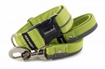 Halsband Reflex Lime Green I mit der Leine