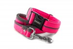 Halsband Reflex Neon Pink I mit der Leine