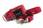 Leash Reflex Royal Red with the collar