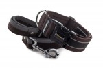 Collar Reflex Wood Brown II with a leash