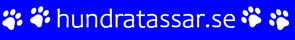Hundratassar - white logo on BLUE