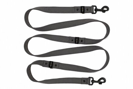 Double leash - black hardware
