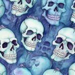 Collar Blue Skulls