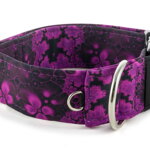 Collar Abstract Purple - Detail of D-ring
