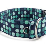 Collar Cyan Dots - Detail of D-ring