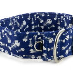 Collar Fishbone Blue - Detail of D-ring
