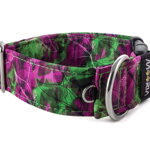 Collar Purple Green Mood - Detail of D-ring