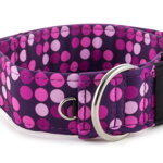 Collar Violet Dots - Detail of D-ring