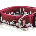 Collar Winter Village Red - Detail of D-ring