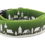 Collar Winter Village Green - Detail of the pattern