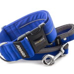 Leash Reflex Dark Blue with the collar