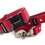 Leash Reflex Royal Red with the collar