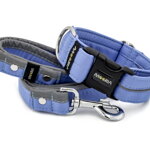 Leash Reflex Sky Blue with the collar