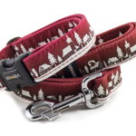 Leash Winter Village Red with the collar