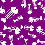 Leash Fishbone Purple - Pattern