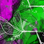 Leash Purple Green Mood - Pattern